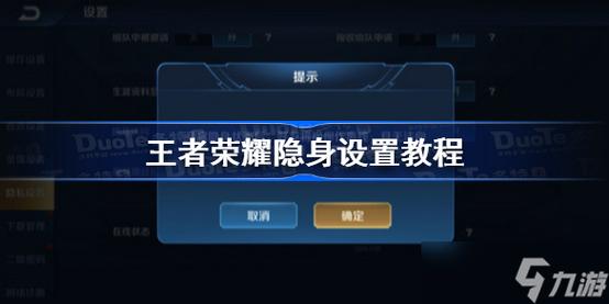 王者荣耀如何隐身上线